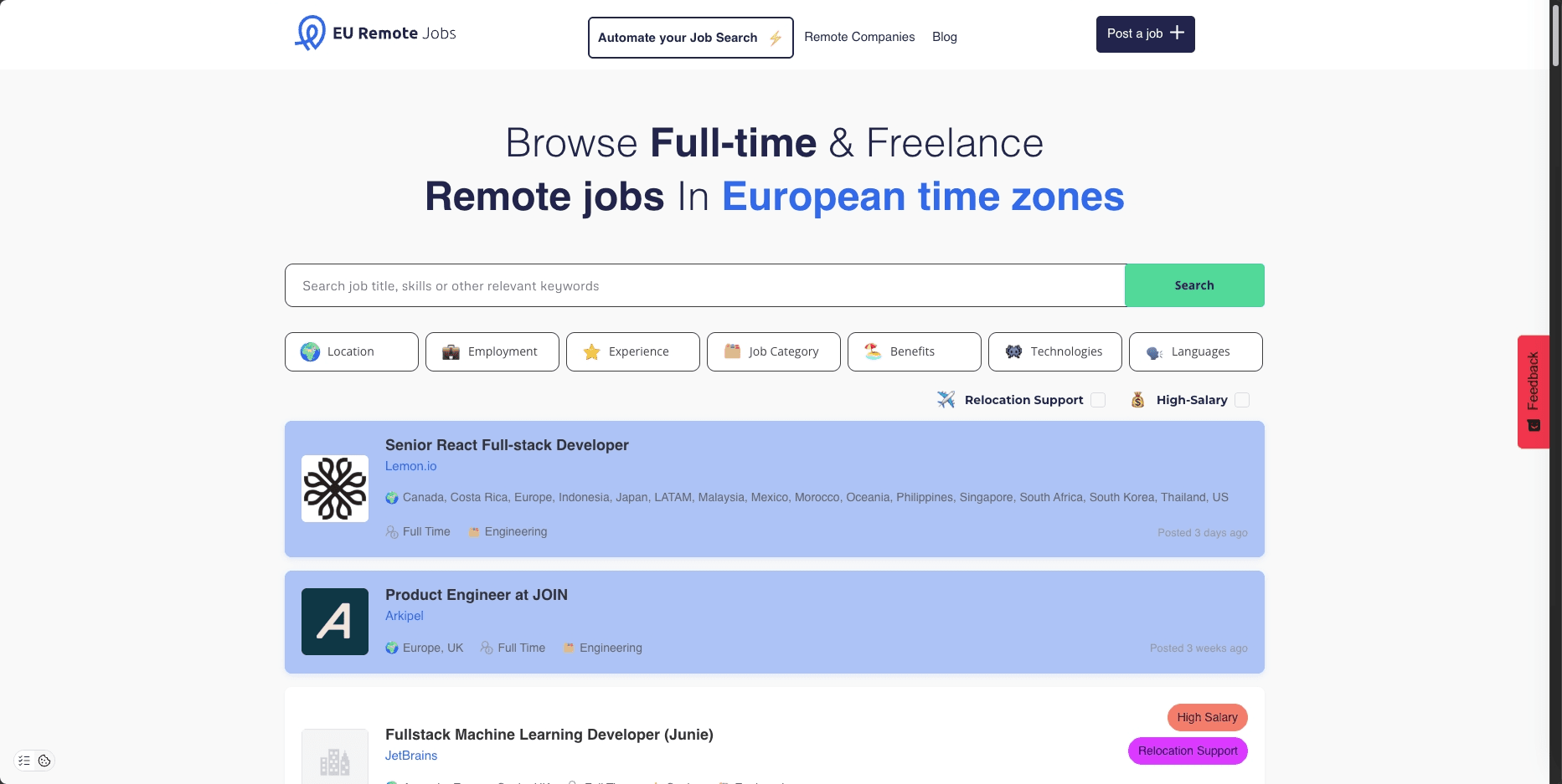 EU Remote Jobs