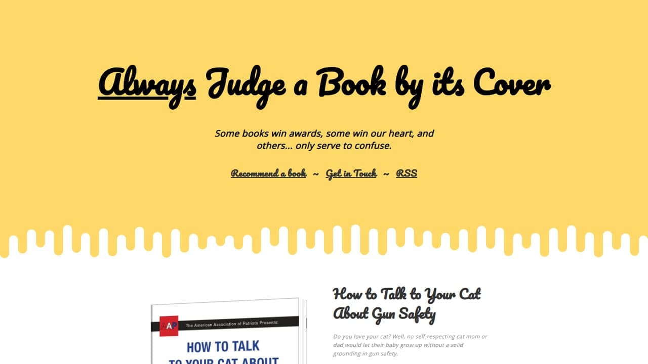 Always judge a book by its cover